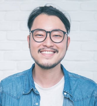 Healthy adult man smiling