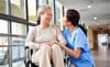 patient talking to nurse